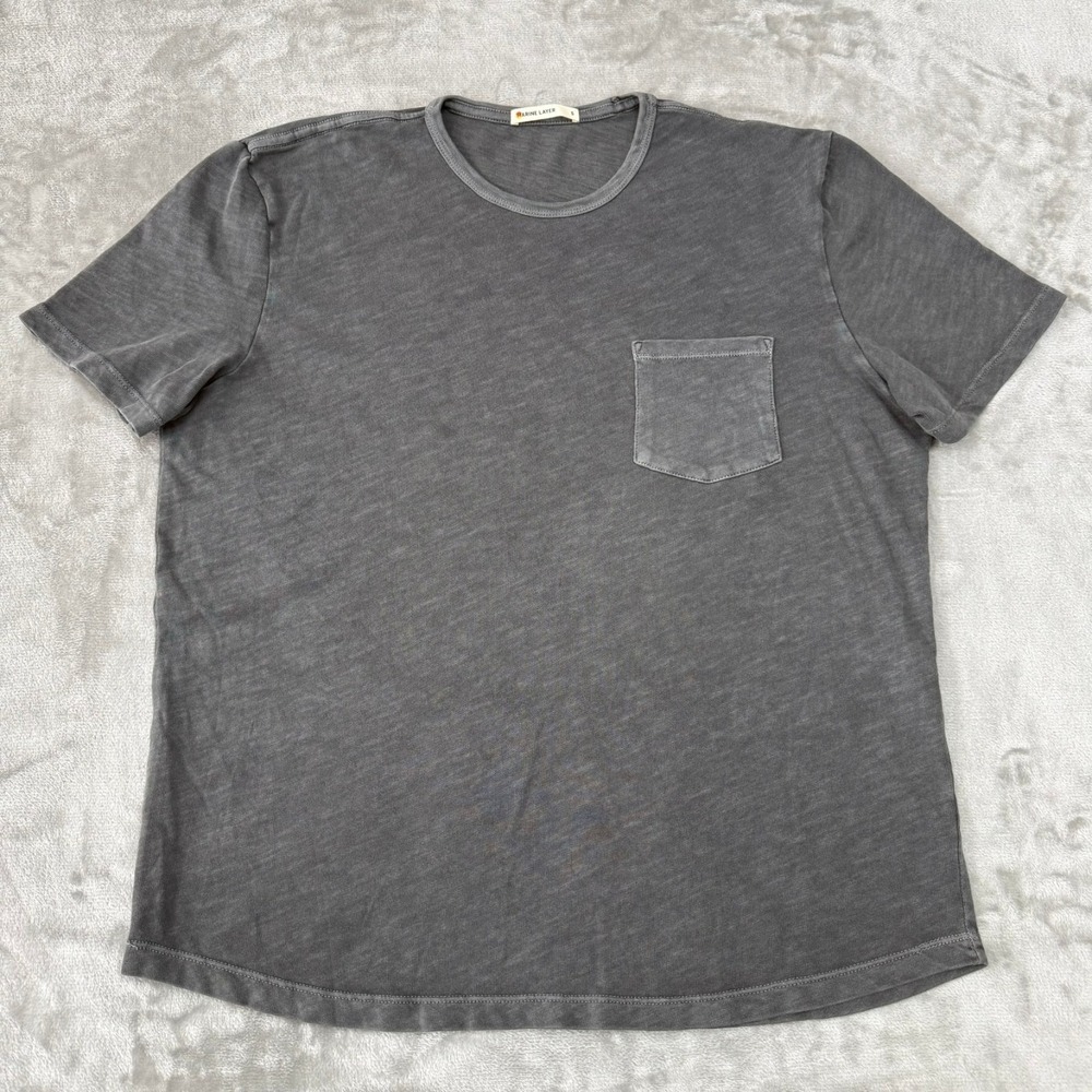 Marine Layer Charcoal Gray Short Sleeve Pocket Tee